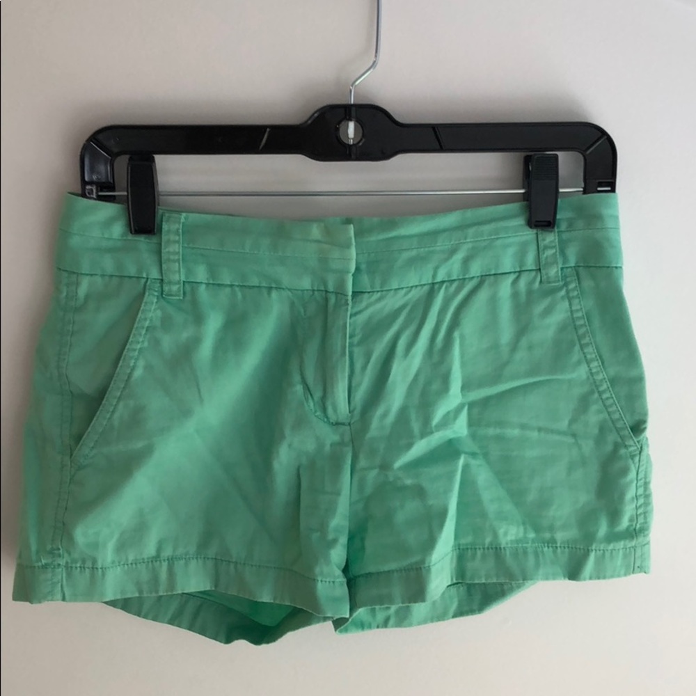 J Crew Mint Green Chino Shorts